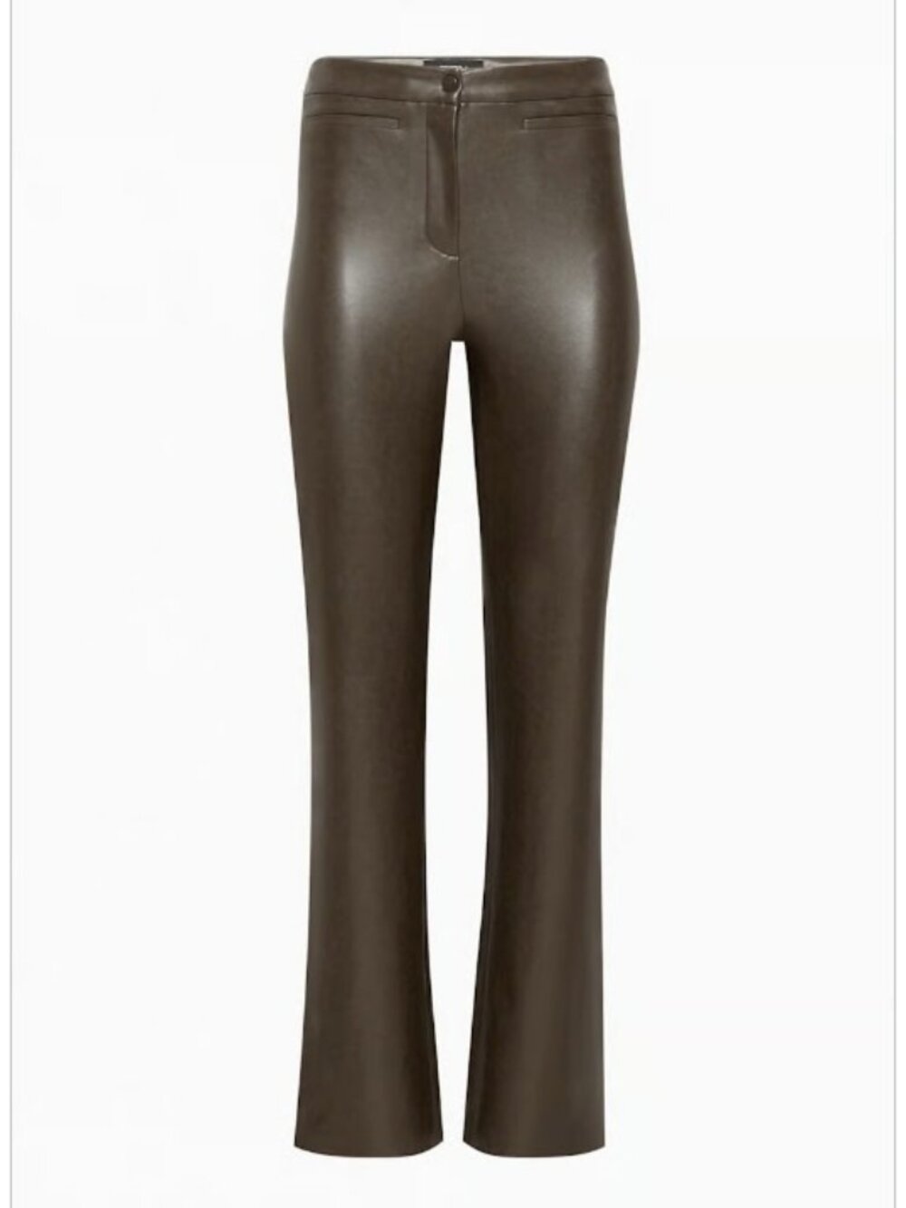Aritzia Felix Leather Pant High-rise Mocha Brown NWT Women's‎ Size 4